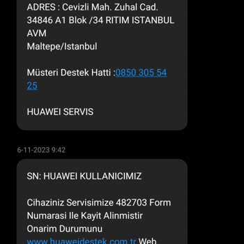 Huawei Servis Faciası Servis Hiç Güzel Değil