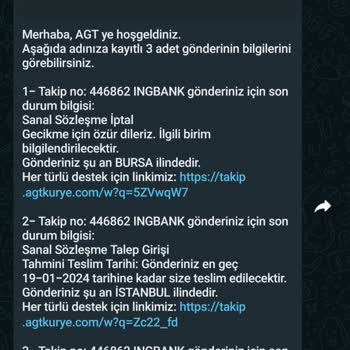 AGT Kurye (aynigunteslim.com) Teslim Edilmeyen Banka Kartı Teslimatı.