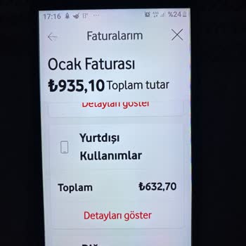 Vodafone Yanlış Yansıyan Yurt Dışı Arama Ücreti!