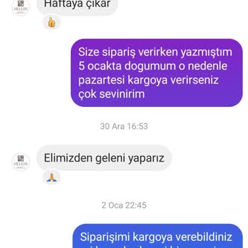 Mellon Çikolata Kargolama Yapılmadı İade Yapılmadı İlgi Yok Dönüş Çok Geç