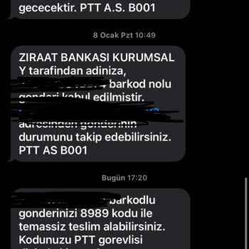 Ziraat Bankası Kurumsal Y İsimli Posta Gönderiyor.
