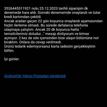 Kargolagelsin Tedarik Edemediği Ürün Bedlini İade Etmiyor