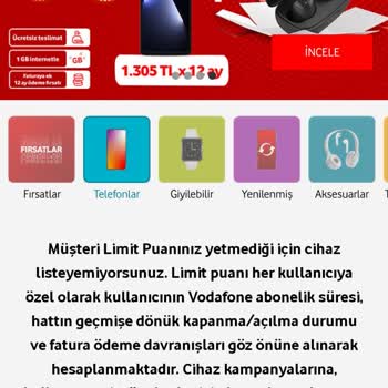 Vodafone Cihaz Kampanya Puanı