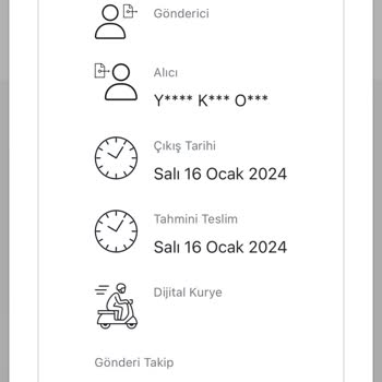 Dijital Kurye Teslimat Yapılmadı 16 Ocak 2024