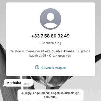 WhatsApp Yabancı Numaradan Mesaj