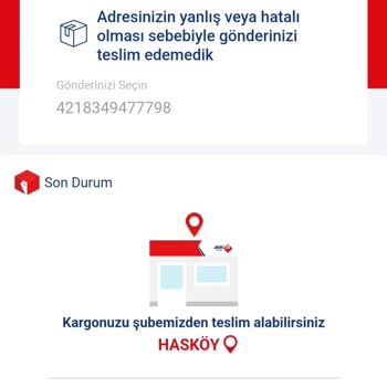 Aras Kargo Hasköy Teslimat Sorunu