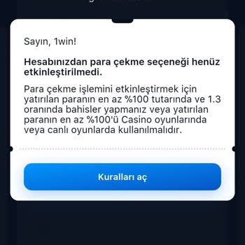 1win Sitesinden Paramı Çekemiyorum