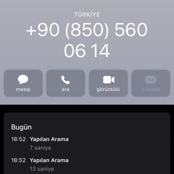0850 560 06 83 İnternet Yenileme Bahanesiyle Rahatsızlık Veren Aramaların Önlenmesi Talebi
