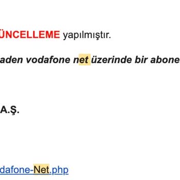 Vodafone Net Bilginiz Dışında Abonelik Yapıyor!...