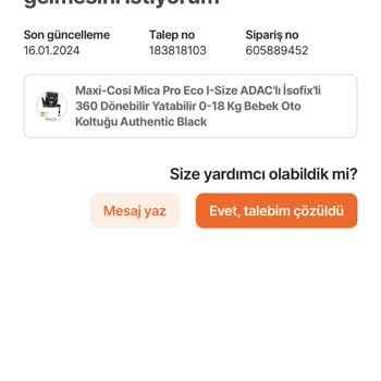 Hepsiburada Sipariş İptali Ve Evde Bulamadık Bahanesi... Maxi-Cosi