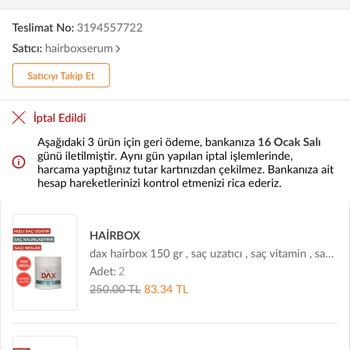 Trendyol Ürün İptali Dahilinde Paramın Yatmaması