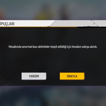 Garena Free Fire Haksız Yere Hesap Askıya Alındı