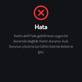 Papara Kartımı Aktif Edemiyorum