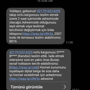 Aras Kargo Kargo Teslimi Yapmadığı Halde Teslim Etti Diyor