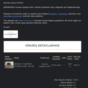 Vivense Ürün İptali Ve Mağduriyet Yaşamam