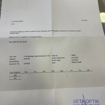 Galeri Optik Gözlük Camının Değişilmemesi