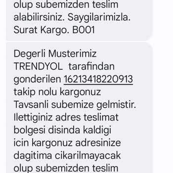 Sürat Kargo Kargo Şirketinin Teslimat Sorunları
