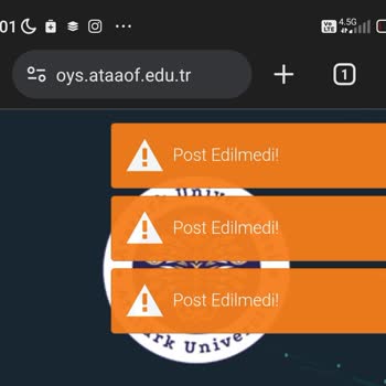 Atatürk Üniversitesi Ata AÖF ÖYS Giriş Yapamıyorum