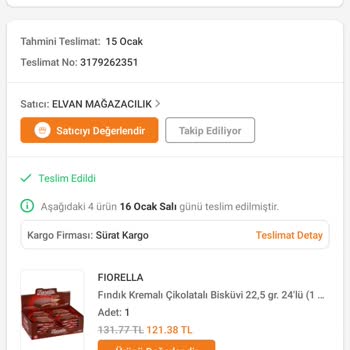 Sürat Kargo'dan Şikayetçiyim Ürünümü Elime Ulaşmadan Teslim Edilmiş