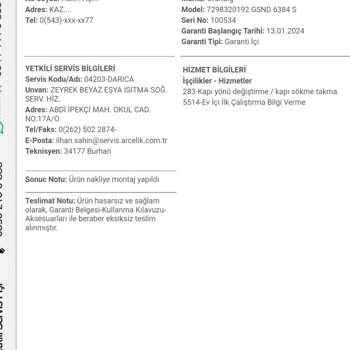 Grundig Firması Haksız Ücret Alınması Ve Faturasız İşlem Yapması.