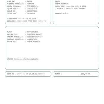 TeknosaCell 2kez Fatura Ücreti Aldılar