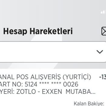 Exxen Habersiz Para Çekme