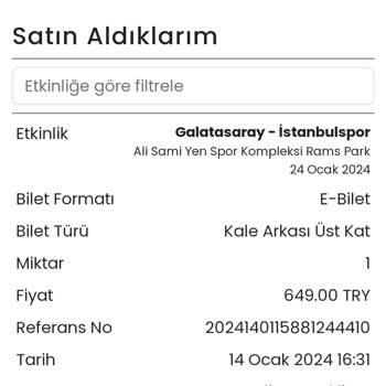 Banabilet Ten Mac Biletimi Alamadım