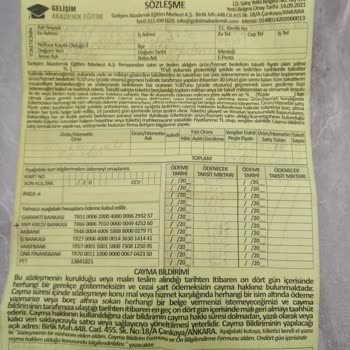 Gelişim Akademik Şikayet Talebim Var