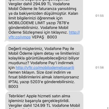 Vodafone Mobil Ödememden Harcama Yapılıyor