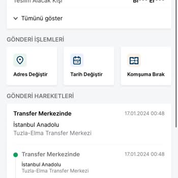 Trendyol Express Kargoda Gezen Ürünüm