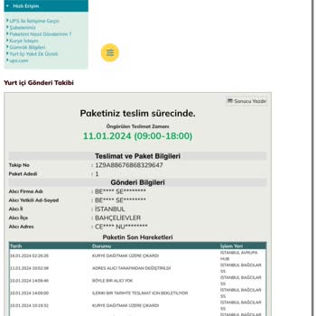 UPS Türkiye Kargo Teslimatı Hüsranı
