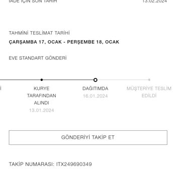 Zara Şikayeti Hiç Ulaşmayan Ve İade Edilmeyen Ürün