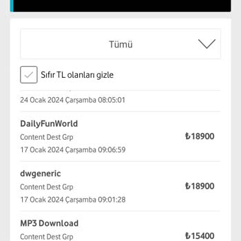 İstem Dışı Vodafone Peyo Üyeliği