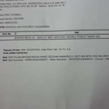 A101 Den Almış Olduğum Motorun ÖTV Ödendi Belgesi Ve Faturamı Vermiyor