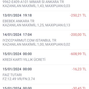 630 TL İş Bankası Kart Ücreti. Waw
