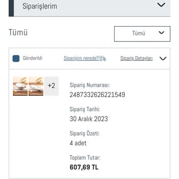 Madame Coco'dan Verdiğim Siparişin Talebim Olmamasına Rağmen İptali
