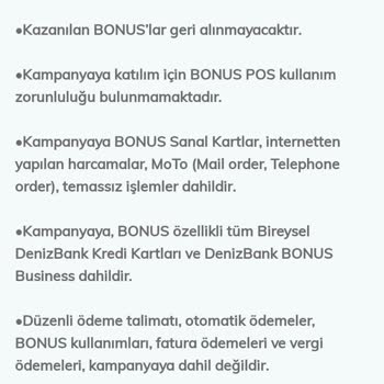 Denizbank Kampanya Bonus Yüklenmemesi