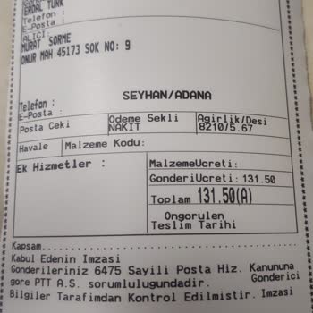 PTT Kargo Dağıtıma Çıkmayan Kargo İle İlgili Şikayet