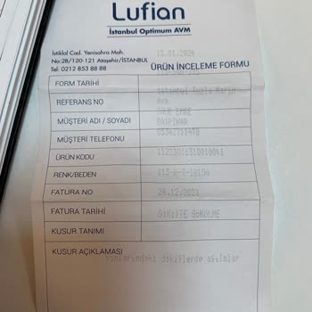 Lufian İnceleme İade Reddi