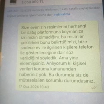 Sahibinden İzinsiz Ev Resmi Paylaşımı