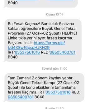 Atabey Eğitim Kurumları İzinsiz SMS İle Rahatsız Ediyor Araştırılsın