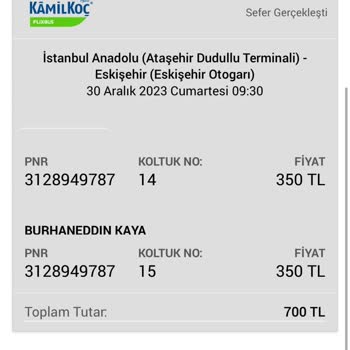 Obilet Bilet İptalinden Sonra İade