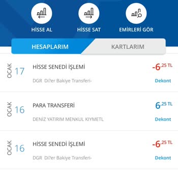 Deniz Yatırım Hesabımdaki Kesintiler Bitmiyor
