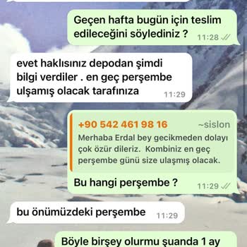 Sislon Firması Satın Aldığım Ürünü 34 Gündür Teslim Etmiyor