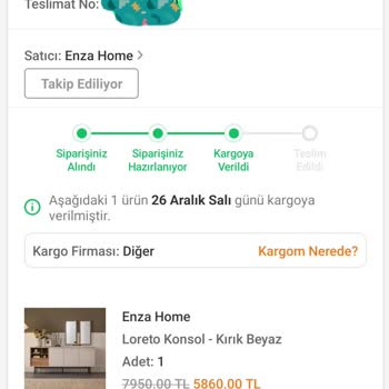Enza Mobilya Ürünü Teslim Etmiyor.