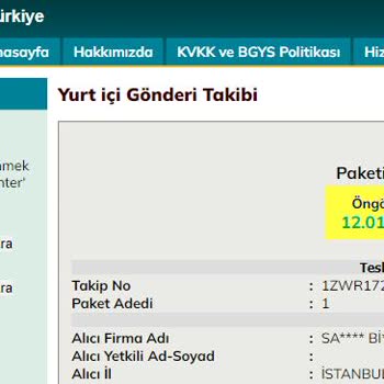 UPS Türkiye Ölümcül Derecede Sorumsuz.