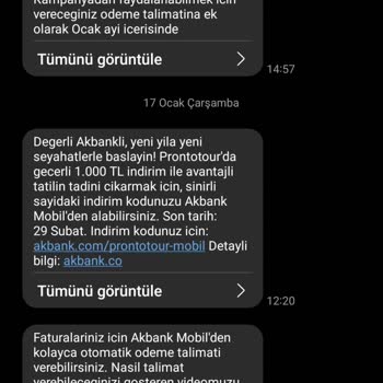 Akbank Sürekli Mesaj Atıyor Başka Müşterisinin Adına