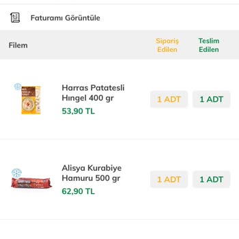 File Market Teslim Edilmeyen Sipariş