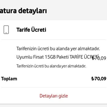 Vodafone Yüksek Fatura Tutarları