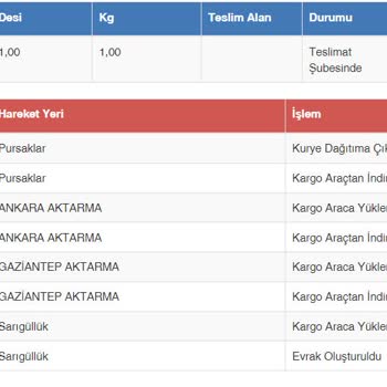 Sürat Kargo Pursaklar Şubesi Teslimat Yapmıyor